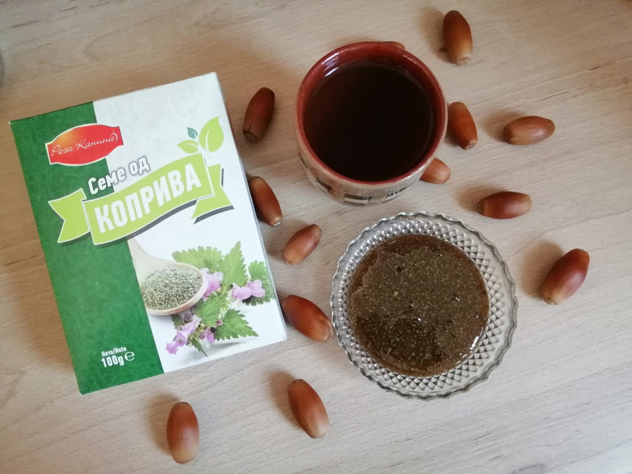 Семе од коприва, чај и производ на Роза Канина